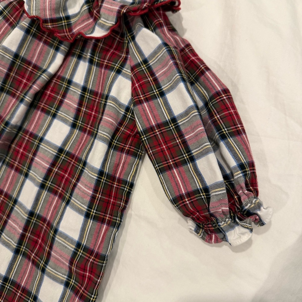 Plaid Ruffle Collar Blouse - Picture 3 of 7